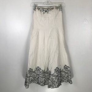 White House Black Market Strapless Eyelet Dress 6